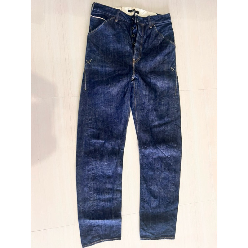 jeans jhon bull selvedge denim celana baggy