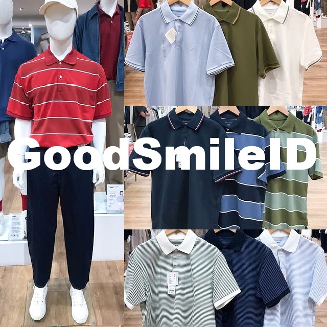 SALE Men Kaos Polo Dry Pique Tipping Kerah Garis Strip STRIPE Kontras Lengan Pendek Kasual Pria JAST