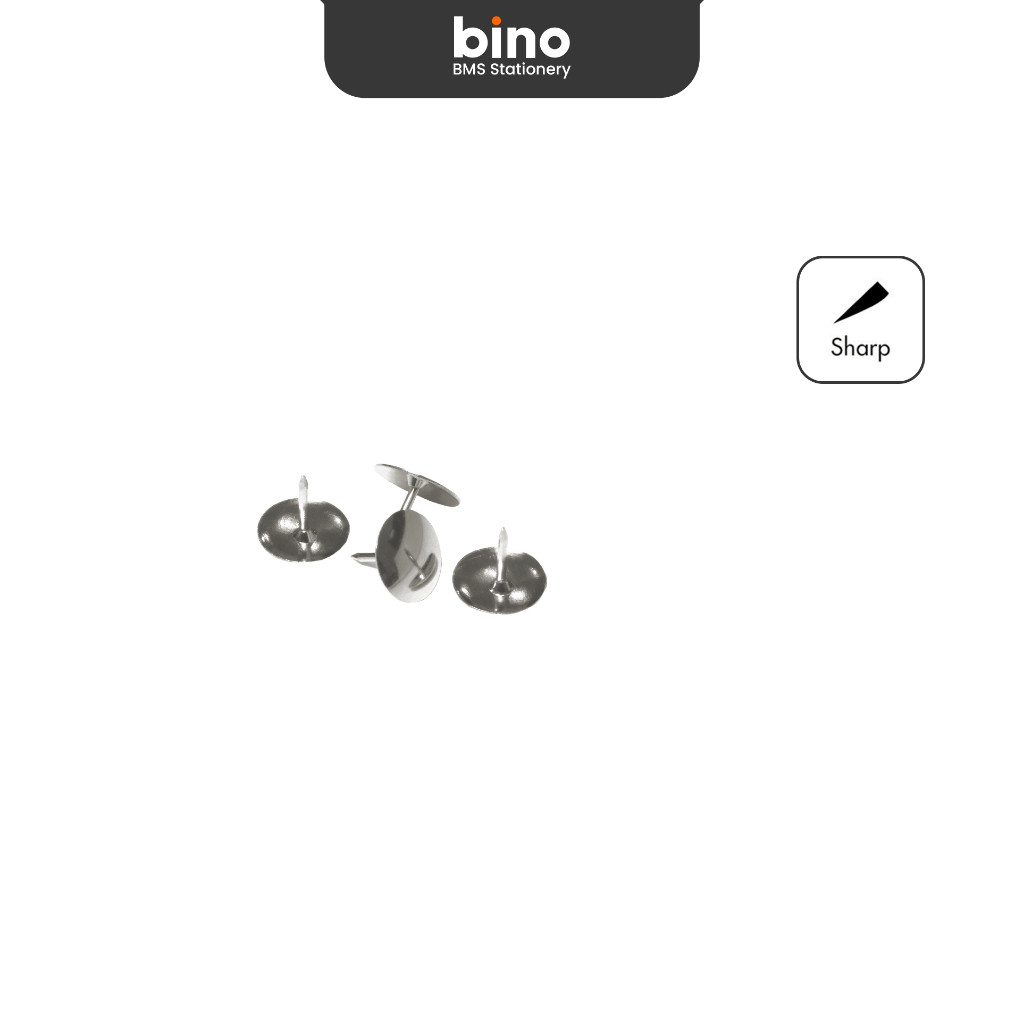 

[BMS Bekasi] Bantex Paku Pines / Paku Payung / Thumb Tack 23 mm Warna Silver Isi 200 Pcs