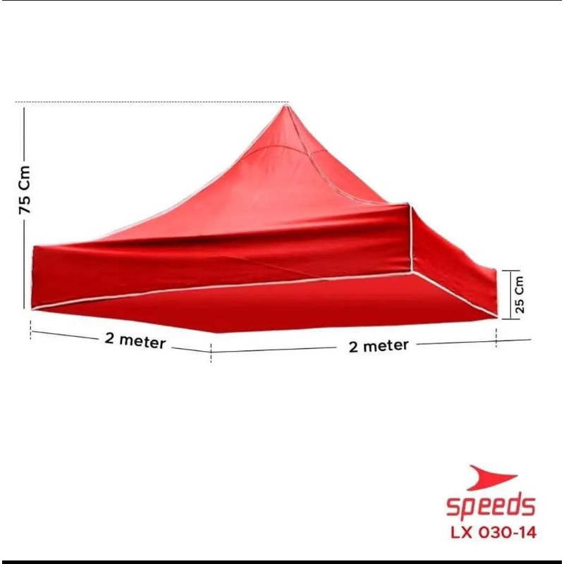 Terpal Tenda Speeds 2x2 meter