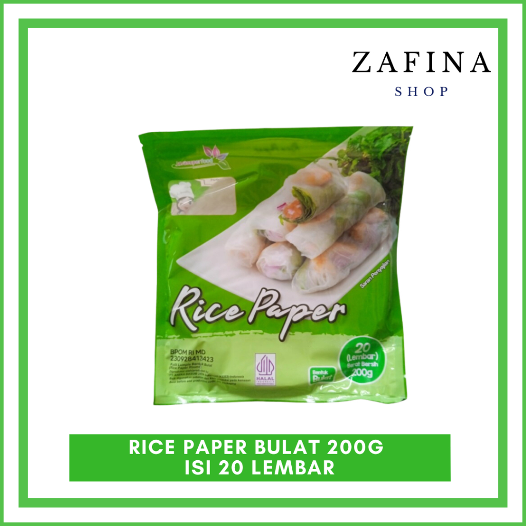 

Rice Paper Bulat Spring Roll isi 20 lembar isi 20pcs | Kulit Lumpia Vietnam