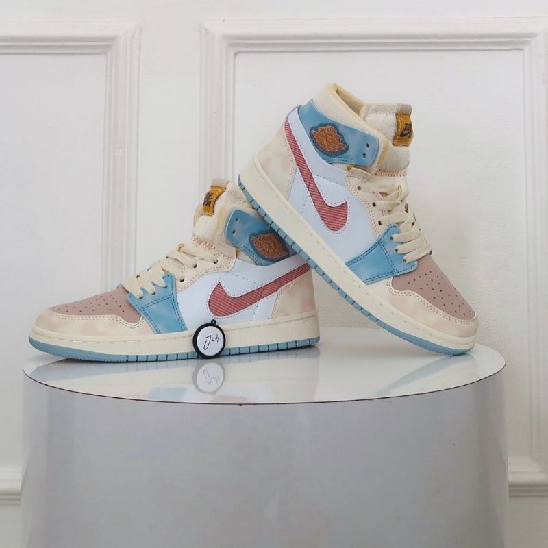 Sepatu Aj1 High Oxford Pink - Sepatu Wanita
