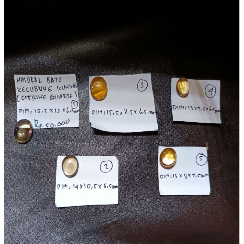 natural batu kecubung kuning (citrine quartz)