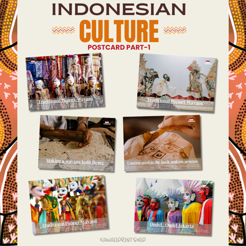 

Kartu Pos Seni Adat Budaya Indonesia Part-1 | Indonesian Culture Heritage Tradition Postcard | Kartupos Kesenian Indonesia Unik Postcrossing Card