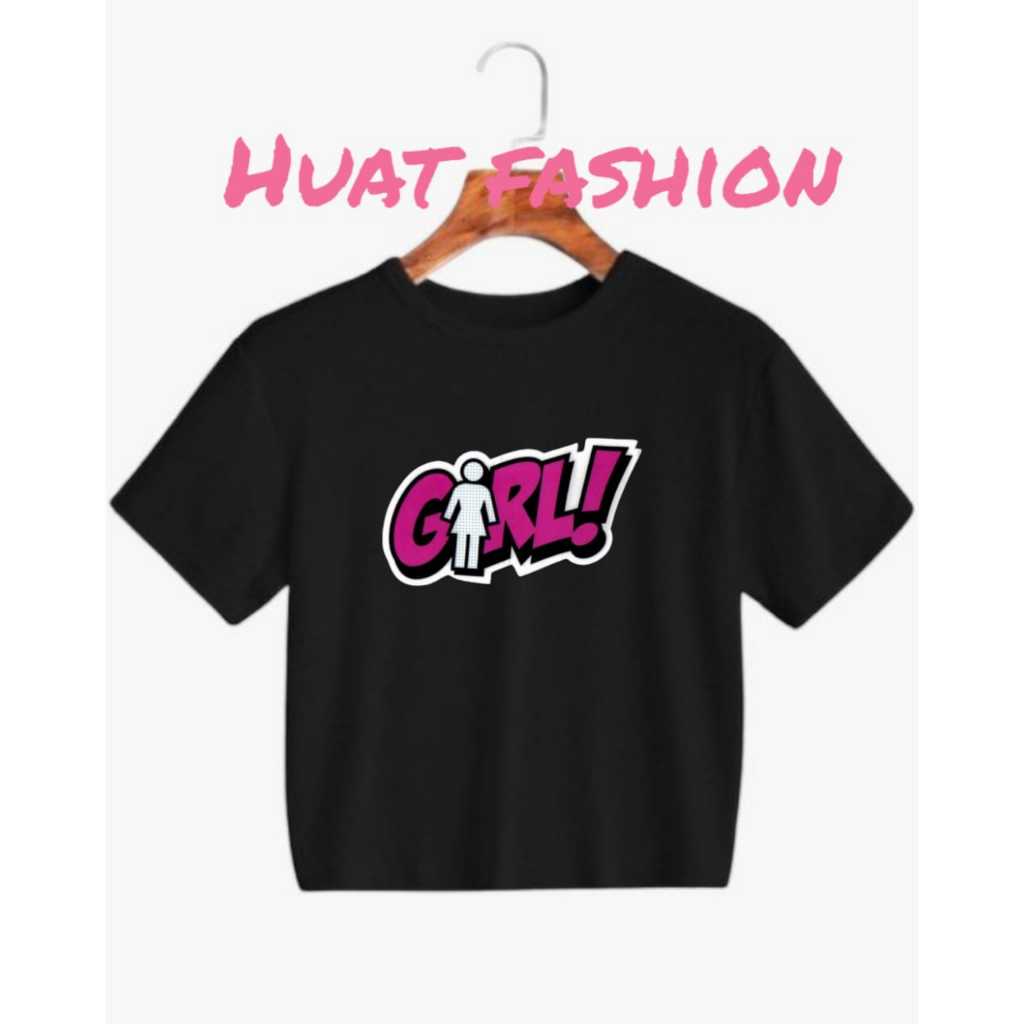 Baju Kaos Crop Top Oversize Wanita Masa Terkini Gambar Girl
