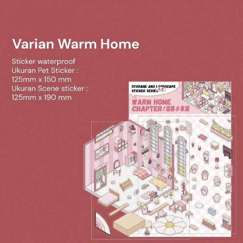 

Sticker Dekorasi Ruangan 3D Korea Varian Warm Home Ukuran Besar | Sticker 3D Korea | Sticker Sheet | Sticker Premium Satisfying Decoration | Sticker DIY | Deco Sticker Korea Viral | Sticker 3D Korea
