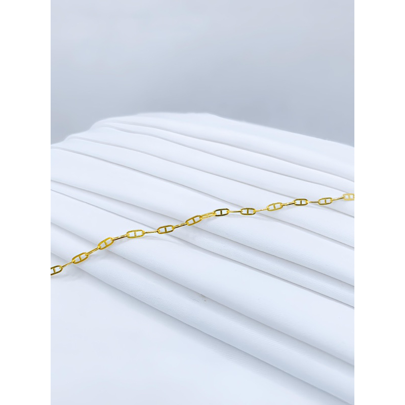 gelang paperclip gelang emas gelang rantai gelanh emas 750%(17k)