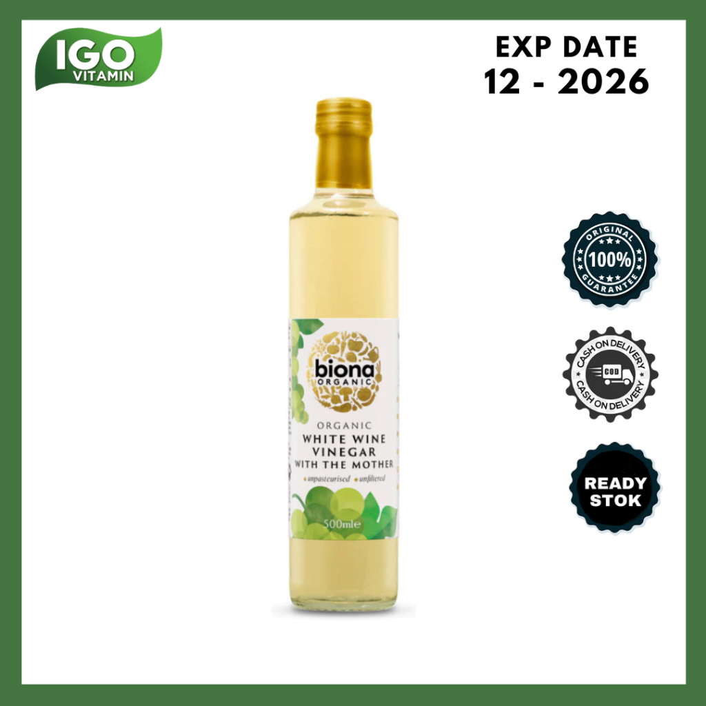 

Cuka Saus Salad Biona Organic White Wi ne Vinegar 500 Ml - Vegan Organik