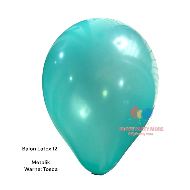 [1 PACK ISI 100 PCS METALIK HIJAU TOSCA] Balon Metalik 12” / Pastel Latex - 12 inch / Balon Latex Me