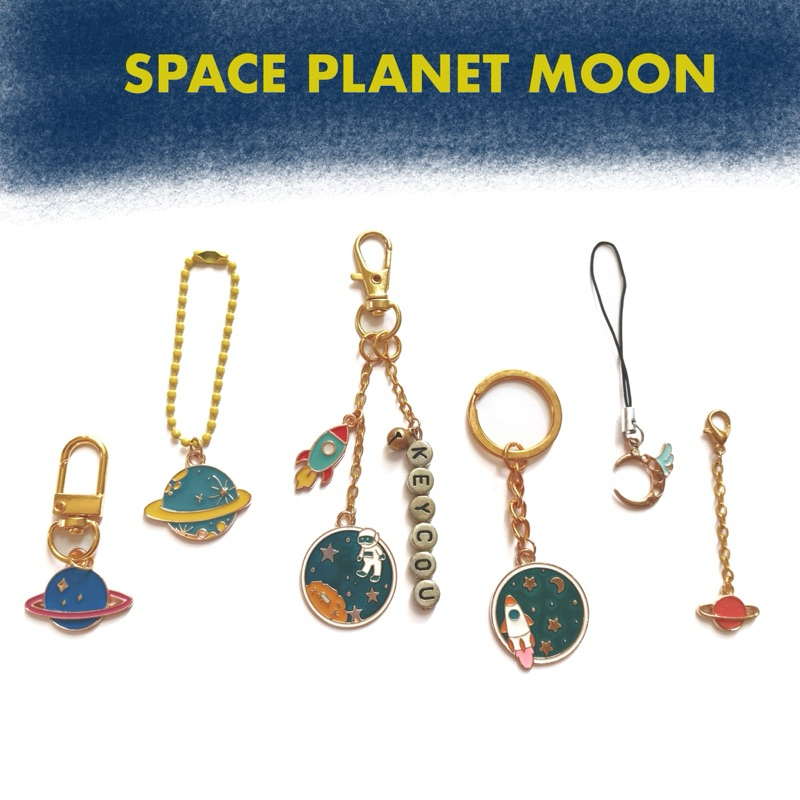 Gantungan/Bandul Space Planet Moon Astronot Roket Tata Surya