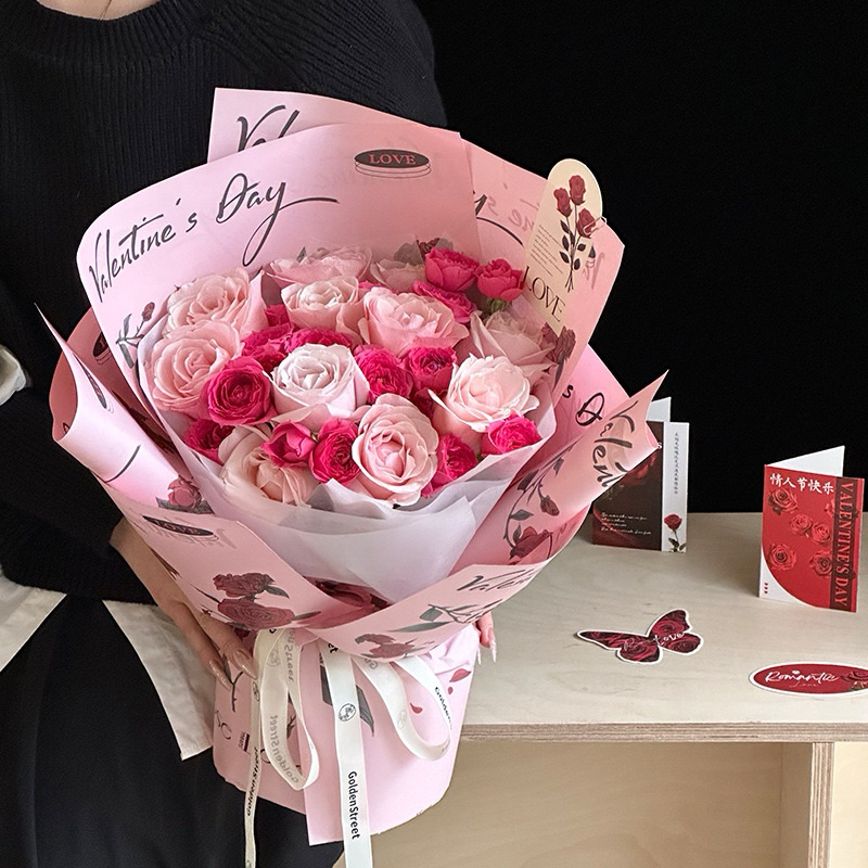 

Flower Wrapping Valentine Days Rose