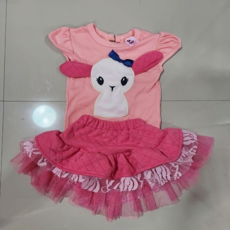 Setelan Dress Bayi Perempuan pesta preloved baju bayi rok skirt bayi pendek murah bekas like new kad