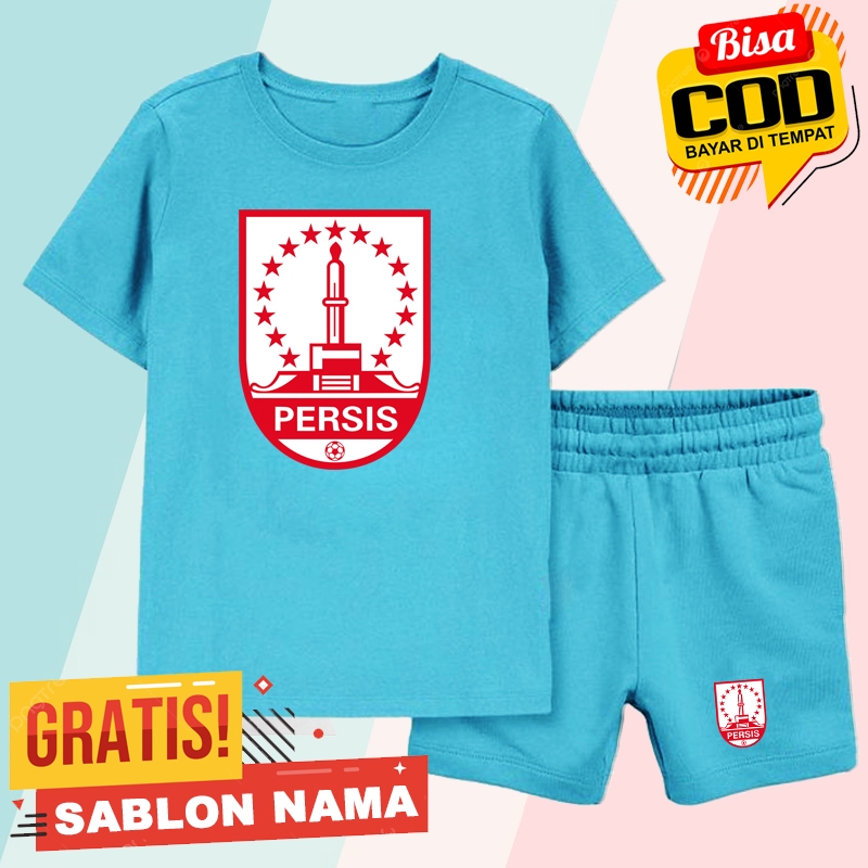 Setelan Koas Anak Persis Solo / Baju Setelan Celana Kaos Anak Laki Laki & Perempuan Custom Nama Pers