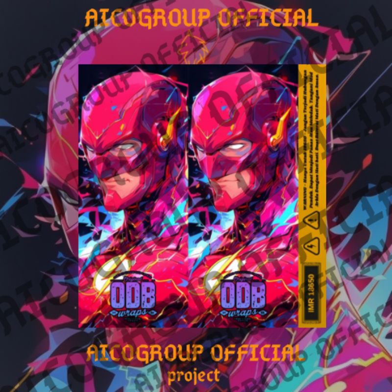 

FAMSTORE -Pelindung Baterai - Stikerskin Wrap Baterai 18650 Hologram Motif Marvel Art Full Motif Desain Dan Anti Gores