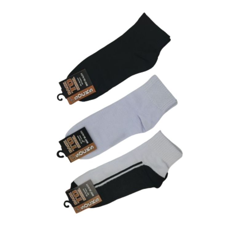 Kaos Kaki Pendek (Remaja- Dewasa) Kaos Kaki Hitam Putih Pria Dan Wanita