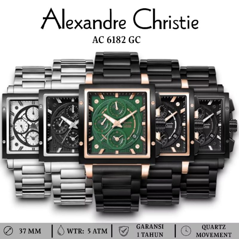 JAM TANGAN PRIA ALEXANDRE CHRISTIE AC6182 AC 6182 RANTAI ORIGINAL