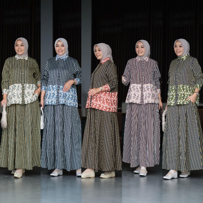 Hilya setelan oneset terbaru premium original by D'lovera