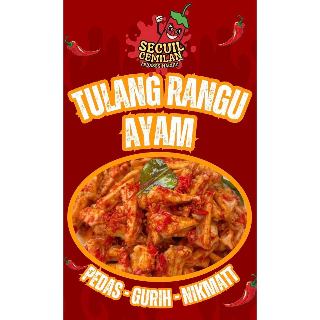 

(MENU ICIP) Tulang Rangu Ayam Pedas 75gr Halal Homemade Nikmat