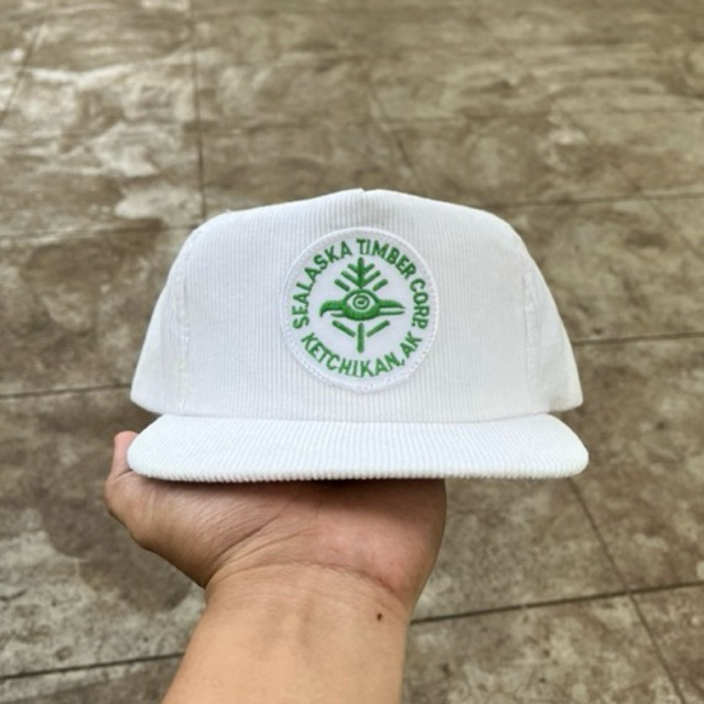 Vintage Hat S.F ALASKA TIMBER CORP. CORDUROY ADJUSTABLE RETRO CAP