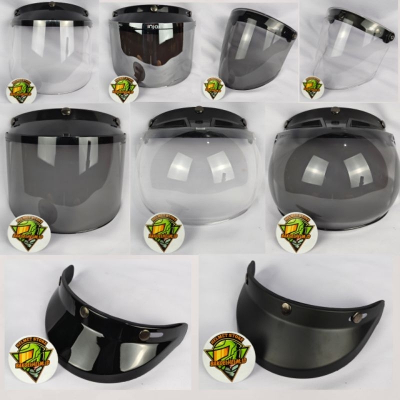 KACA HELM BOGO/RETRO_Visor Helm Bogo Kancing Tiga