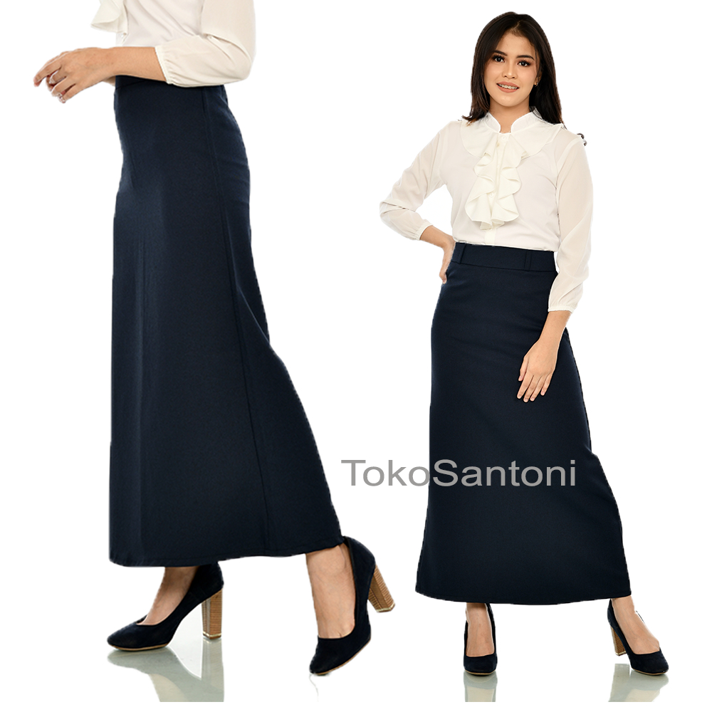 Rok Panjang Kantor Formal Model A Line Rok Kerja Panjang Hitam Model A Formal Rok Payung