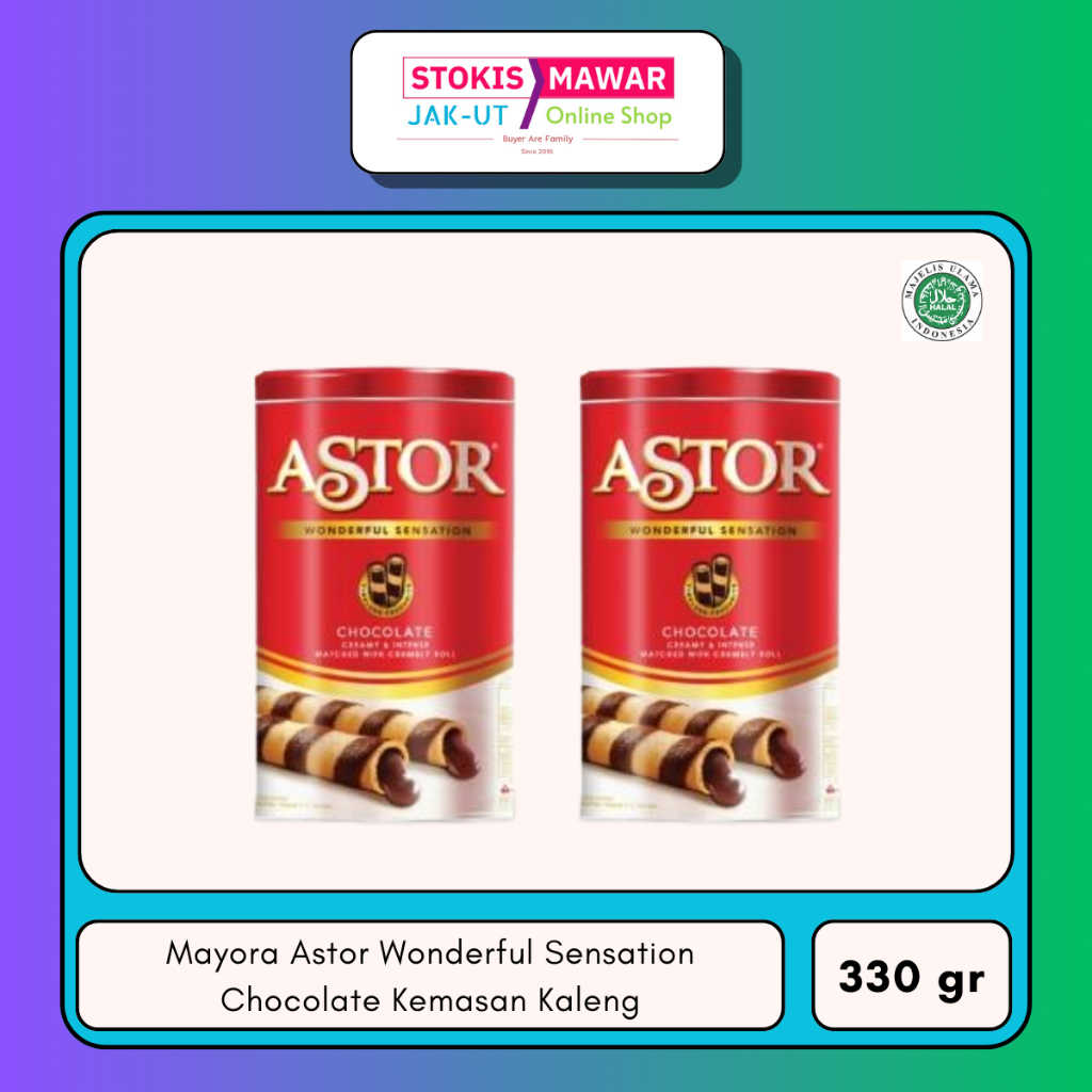 

Snack Grosir Mayora Astor Chocolate Stick Kaleng 330g / Astor Wonderful Sensasion Chocolate