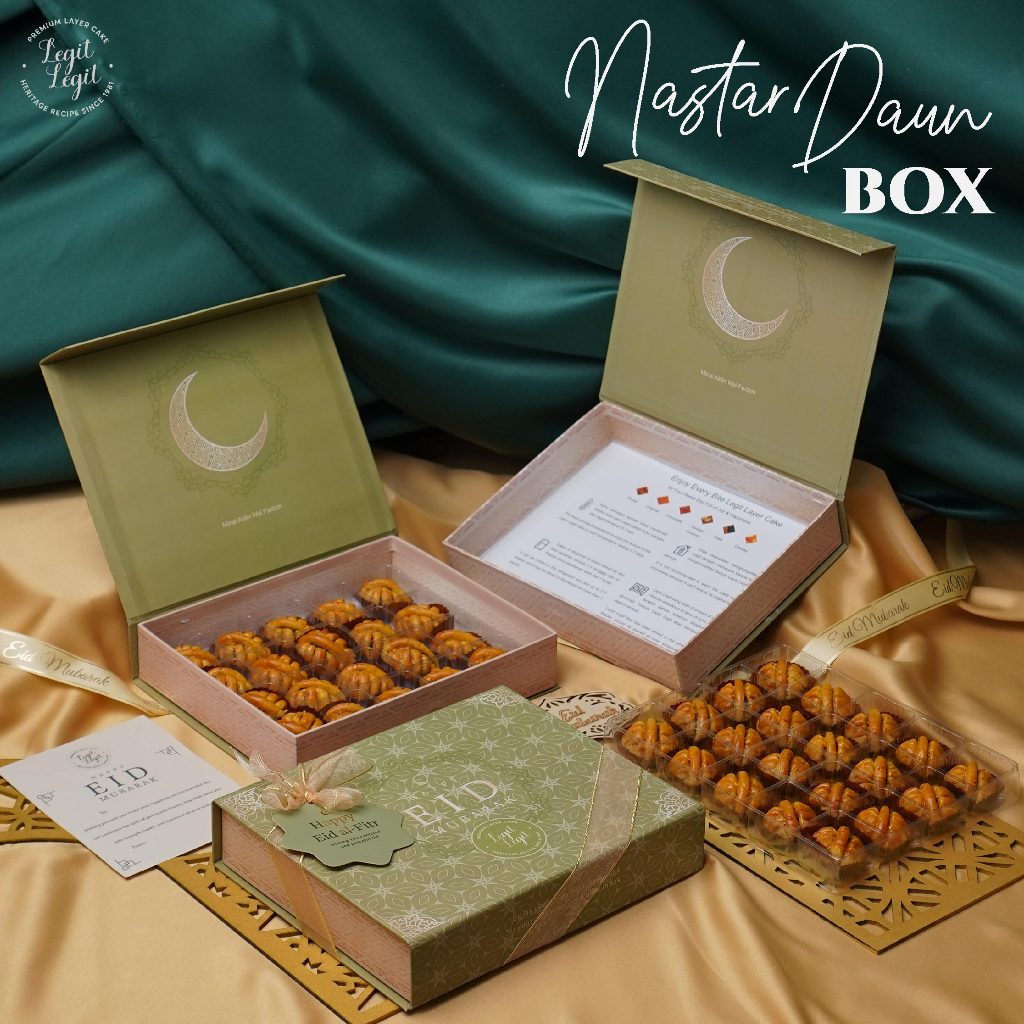 

Legit Legit Nastar Daun Premium Box - Isi 20 Pcs - Eid Hampers | Ramadan Hampers | Hampers Lebaran | Parcel Lebaran | Hadiah Lebaran | Paket Kue