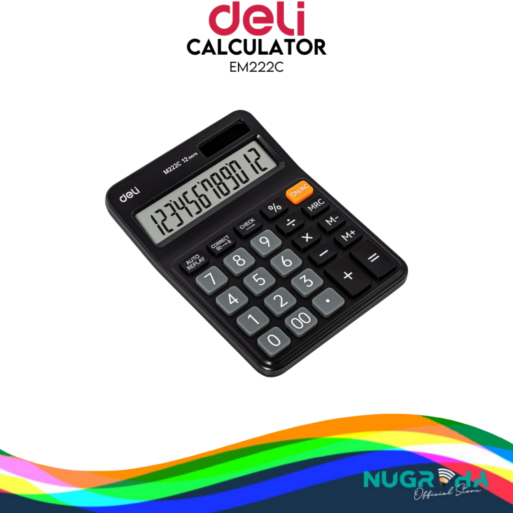 

Deli Kalkulator Meja / Desktop Calculator Layar 12 Digit M222C