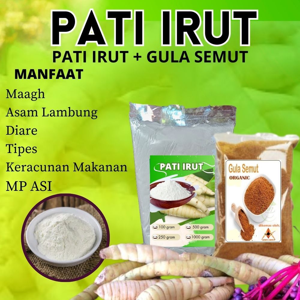 

Promo Paket Pati Irut 500gr Dan Gula Semut 250gr untuk Asam Lambung