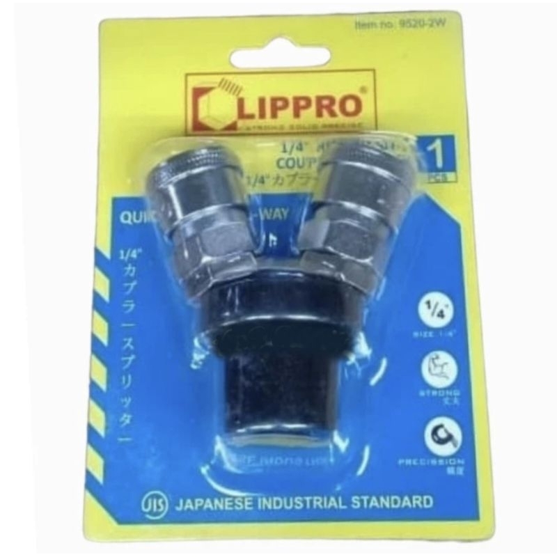 Kopler Cabang 2 Way Quick Coupler LIPPRO