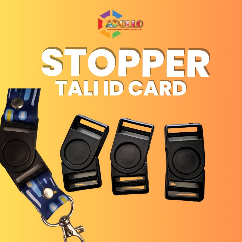 

Stoper stopper tali id card lanyard cantelan ukuran 2 cm Warna hitam