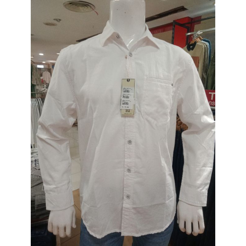 Watchout Kemeja Polos Pria Panjang Putih WS910150002