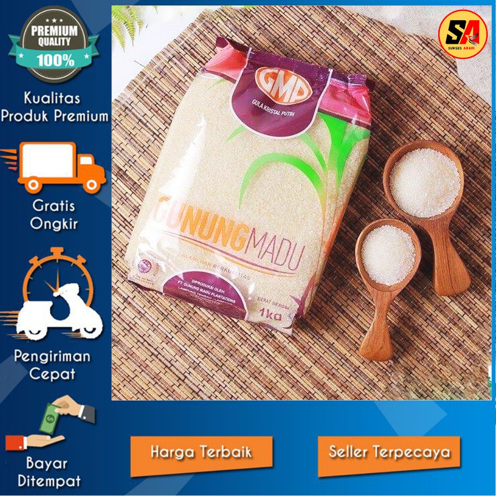 

Gula Pasir GMP Kemasan 1 kg / Gula Kristal Putih Gunung Madu