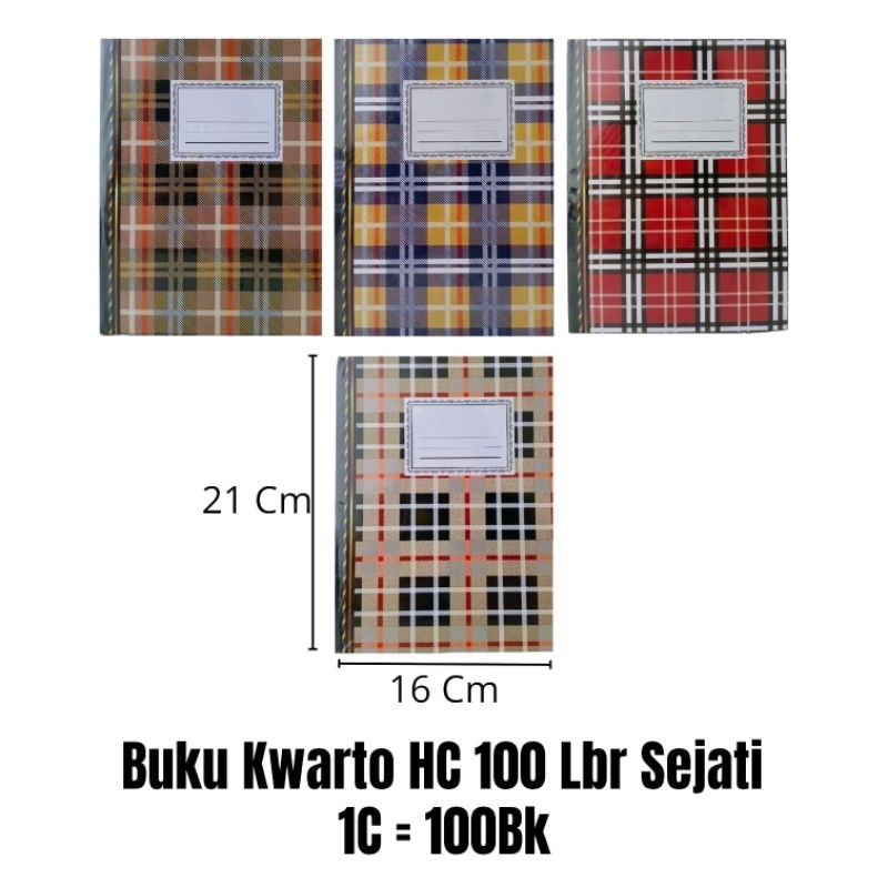 

Buku Hardcover Kuarto 100 lembar Sejati