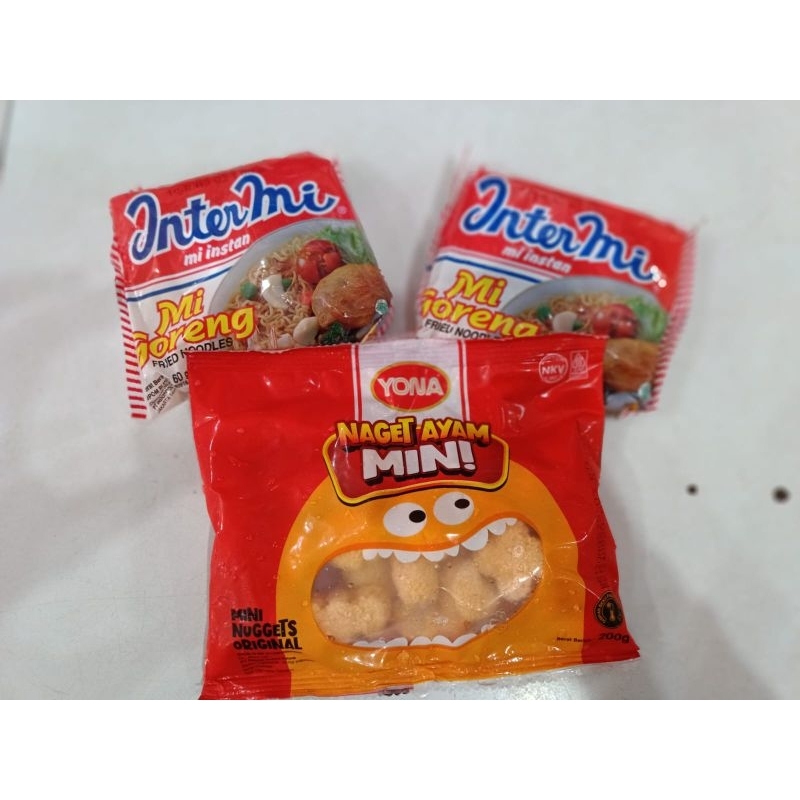 

naget yona ayam mini 200gr gratis mie intermi