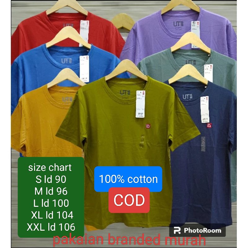 Uniqlo Kaos Lengan Pendek Unisex Logo Bordir