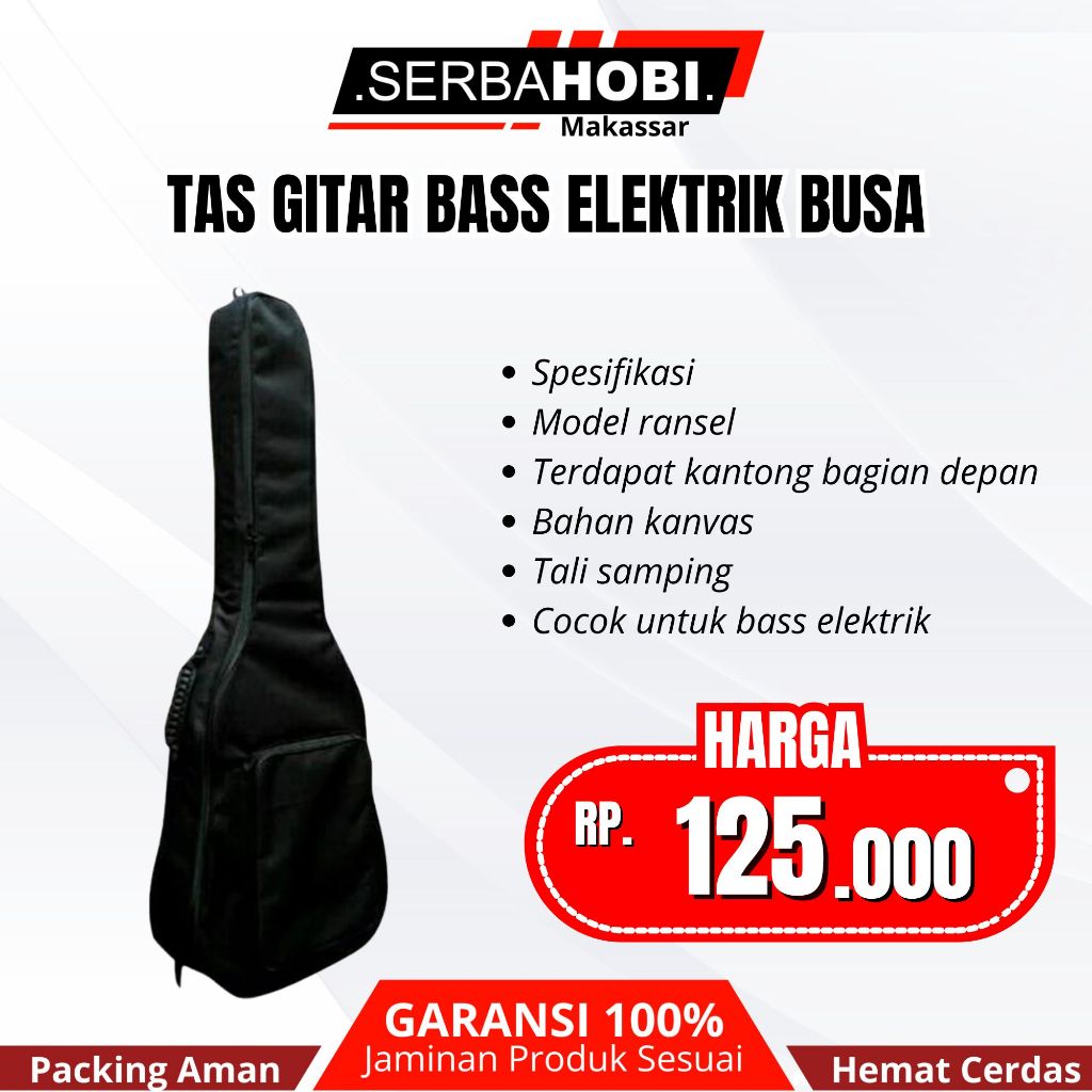 Tas Gitar Bass Elektrik Busa / Softcase Bass Elektrik