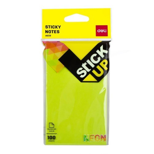 

STICKY NOTES - DELI - 76X126MM - 100 SHEETS - EA025