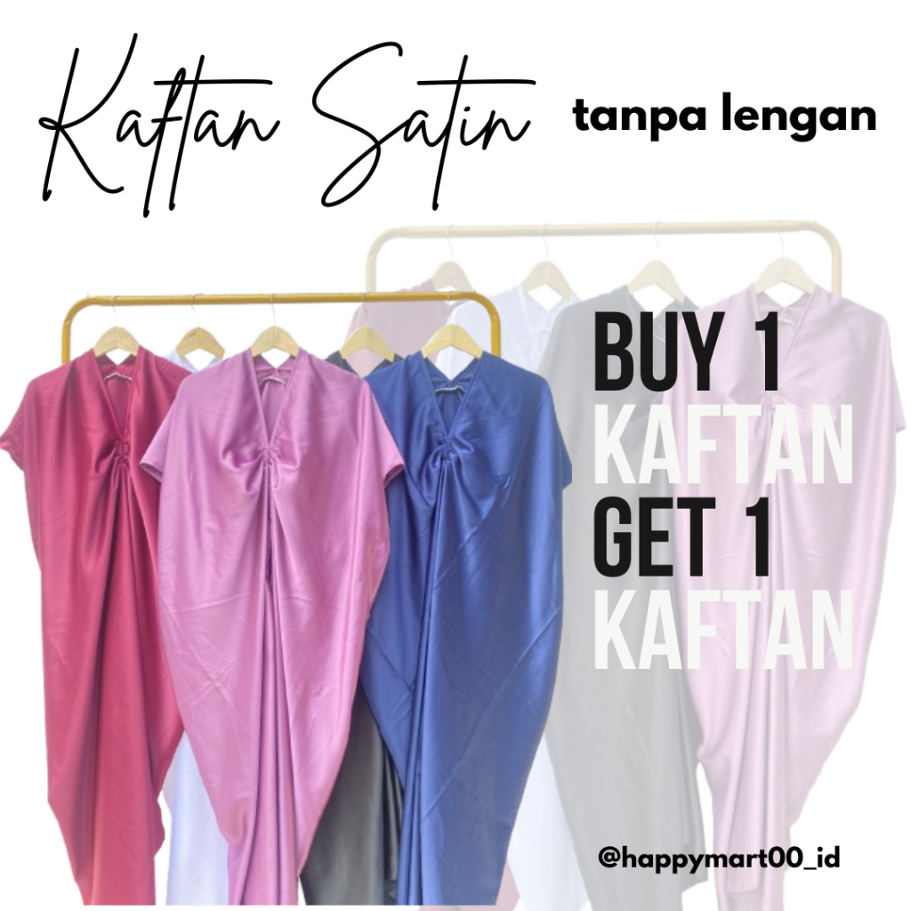 TERMURAH KAFTAN 2 PCS Kaftan Satin Premium Polos Hari Raya  Kaftan Satin Hari Raya Dan Busana Kondan