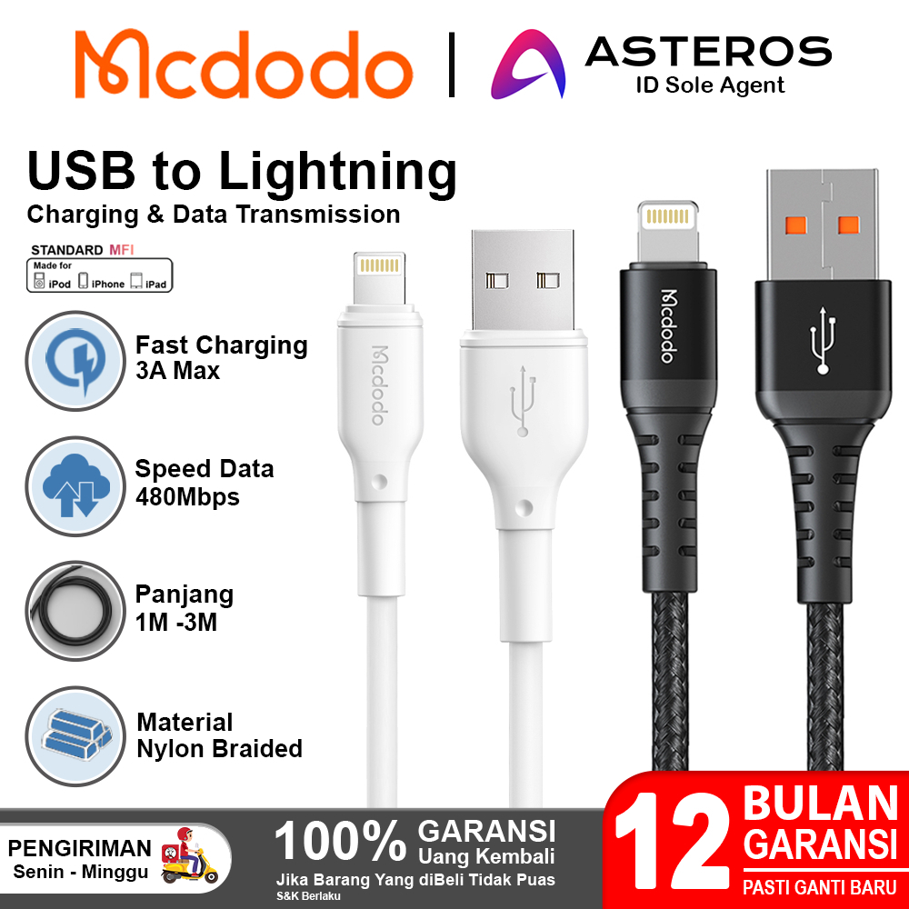 MCDODO Kabel Data For iPhone USB Lightning FAST Charging 18W/3A CA-7270