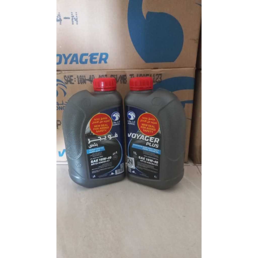 Oli Diesel Adnoc Voyager Plus 10w40 API CI-4 ACEA E7 1 Liter Synthetic - Oli mobil pajero fortuner r