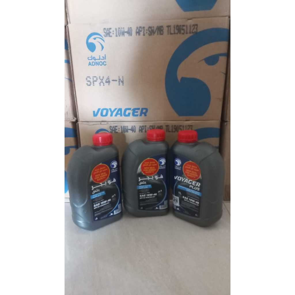 ADNOC VOYAGER PLUS 10W - 40 SYNTHETIC BASE OIL API CI-4 ACEA E7 1L - Oli mobil Pajero Fortuner Rebor