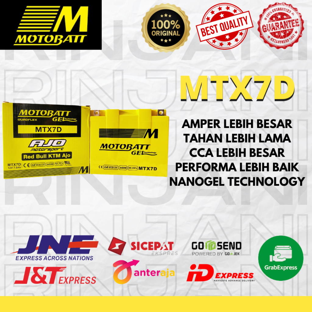 AKI MOTOBATT ORIGINAL MTX7D TIGER REVO/SCORPIO/YAMAHA NOUVO-aki motobatt 7 amper - aki motobatt ori