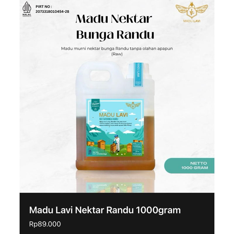 

Madu Murni Nektar Randu