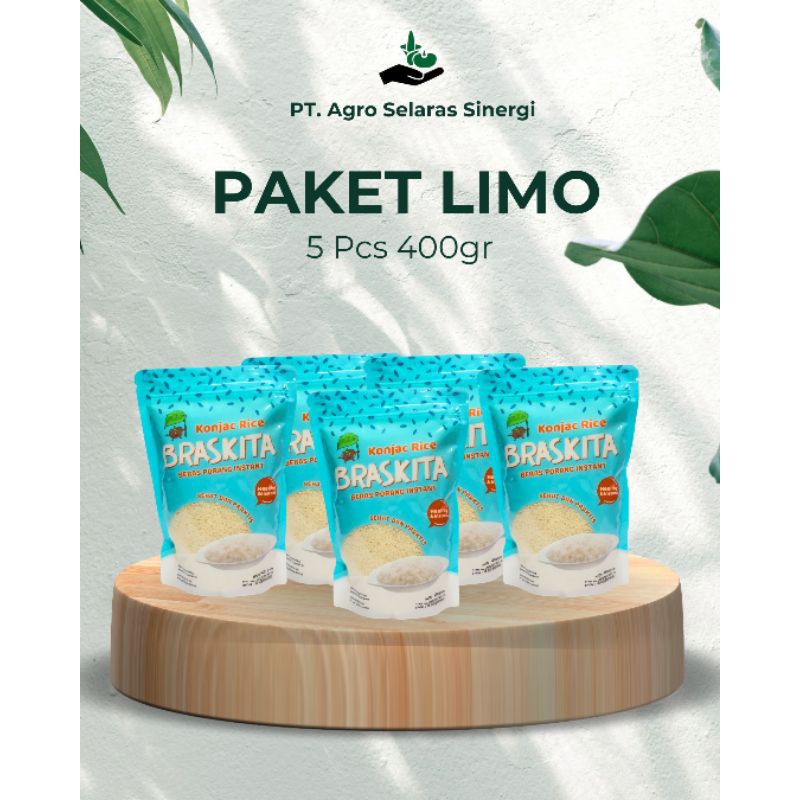 

paket LIMO Braskita 400gr - Beras Porang Instan