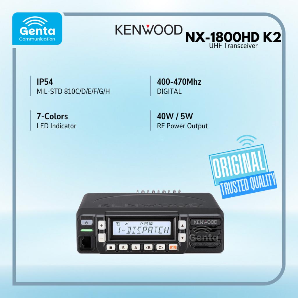 RADIO RIG KENWOOD NX1800H / RADIO RIG KENWOOD NX1800 / NX-1800H  NX 1800 UHF 400-470Mhz GARANSI BARU