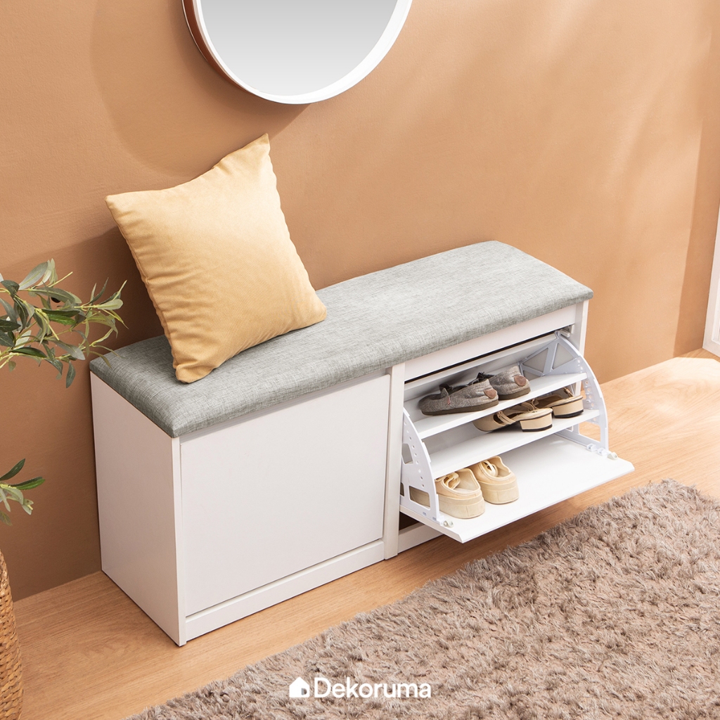 Dekoruma KEIJI Rak Sepatu Layer Puff dengan Tempat Duduk / Bench