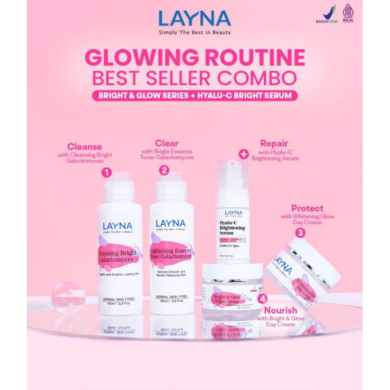 Cream GLOWING LAYNA - Paket Brightening Layna BPOM Aman Bumil & Busui