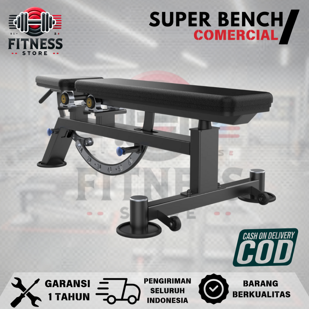 Alat Fitness Komersil Super Bench - Alat Fitness Rumahan