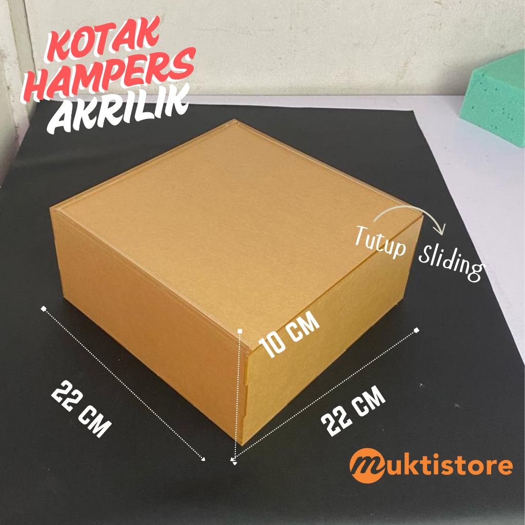 

Box hampers Akrilik, kotak akrilik 22x22x10